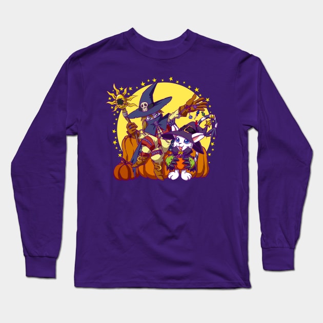 Gatomon and Wizardmon Long Sleeve T-Shirt by NightGlimmer